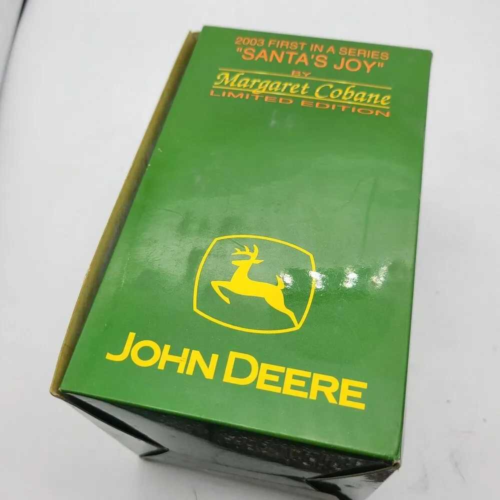 John Deere & Cobane Studio Santa's Joy handmade-painted glass Ornament limited